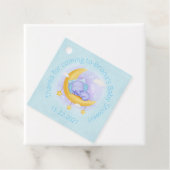 Étiquettes Cadeau Baby shower Blue Elephant Boy (En situation)