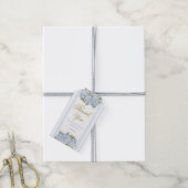 Étiquettes-cadeau Baby shower Blue Hydrangea (Avec de la ficelle)
