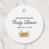 Étiquettes Cadeau Baby shower Boho de Little Citrouille Fall (Devant)