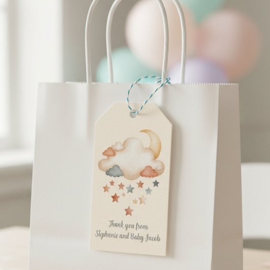 Étiquettes-cadeau Baby Shower Boho Dream Cloud