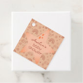Étiquettes Cadeau Baby shower Boho Peachy Météo (En situation)