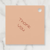 Étiquettes Cadeau Baby shower Boho Peachy Météo (Dos)