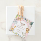 Étiquettes Cadeau Baby shower boho pour les filles safari (En situation)