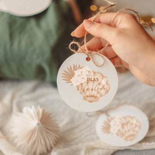 Étiquettes Cadeau Baby shower Boho Seashell