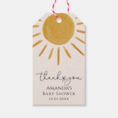 Étiquettes-cadeau Baby shower Boho Sun (Devant)
