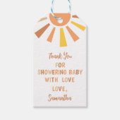 Étiquettes-cadeau Baby shower Boho Sunshine (Devant)