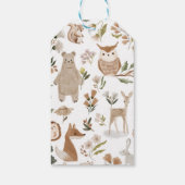 Étiquettes-cadeau Baby shower Boho Woodland Owl (Dos)