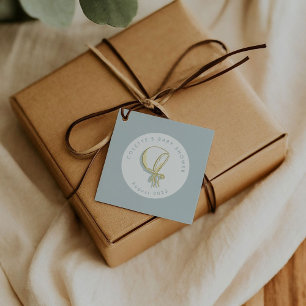 Étiquettes Cadeau Baby shower Bonnet Bébé Bleu