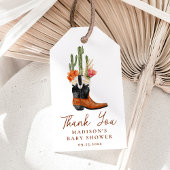 Étiquettes-cadeau Baby shower Boots Occidentaux Aquarelle