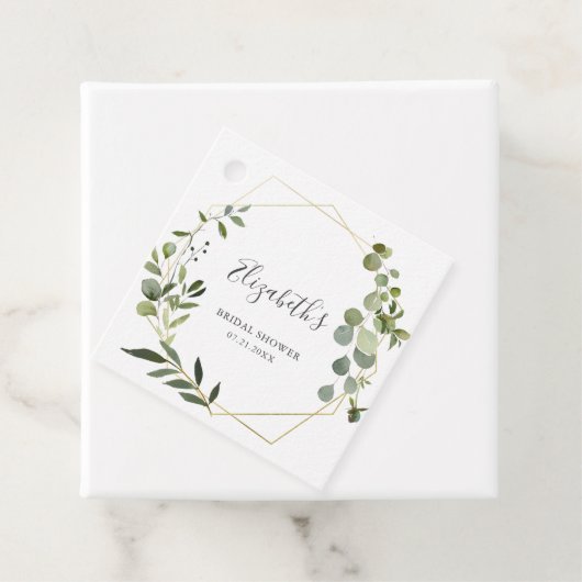 Étiquettes Cadeau Baby Shower Botanique de Mariée (En situation)