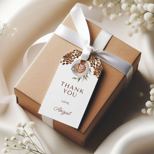 Étiquettes-cadeau Baby Shower Café - un bébé est en route