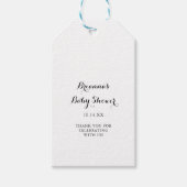 Étiquettes-cadeau Baby Shower Calligraphie Moderne (Devant)
