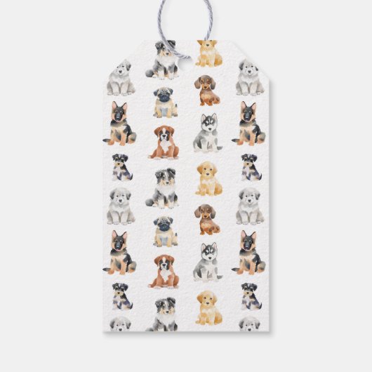 Étiquettes-cadeau Baby shower Chien Chien (Dos)