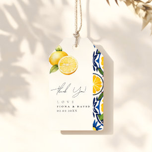 Étiquettes-cadeau Baby Shower Ciao Fête Prénatale thème Citron
