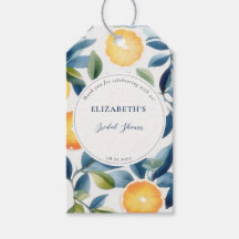Baby Shower Citron Aquarelle Moderne Orange Bleu