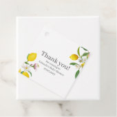 Étiquettes Cadeau Baby shower citron, Ciao bébé, thème italien (En situation)