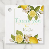 Étiquettes Cadeau Baby shower citronnier (Devant)