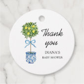 Étiquettes Cadeau Baby shower citronnier (Devant)