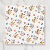 Étiquettes Cadeau Baby shower Citrouille bleu lunaire (Dos)