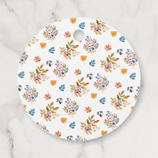 Étiquettes Cadeau Baby shower Citrouille bleu lunaire (Dos)