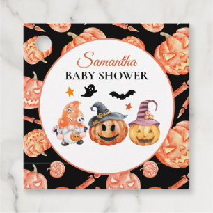 Étiquettes Cadeau Baby shower Citrouille d'Halloween
