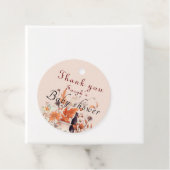 Étiquettes Cadeau Baby shower citrouille élégant (En situation)