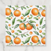 Étiquettes Cadeau Baby shower Citrus Orange (Dos)