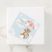 Étiquettes Cadeau Baby shower classique Teddy Bear Pastel (En situation)