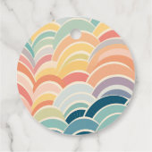 Étiquettes Cadeau Baby shower coloré Boho Rainbows (Dos)