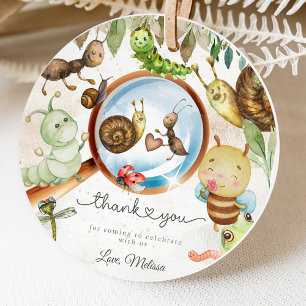 Étiquettes Cadeau Baby shower Cute Bug & Caterpillar