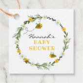 Étiquettes Cadeau Baby shower d'abeilles (Devant)