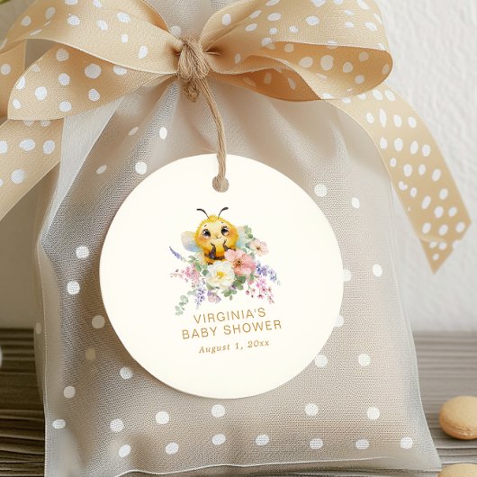Étiquettes Cadeau Baby shower d'abeilles