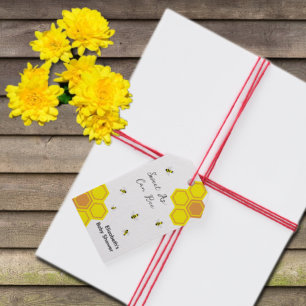 Étiquettes-cadeau Baby shower d'abeilles