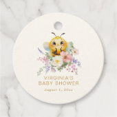 Étiquettes Cadeau Baby shower d'abeilles (Devant)