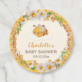 Étiquettes Cadeau Baby shower d'abeilles