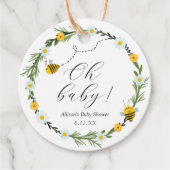 Étiquettes Cadeau Baby shower d'abeilles (Devant)