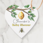 Étiquettes Cadeau Baby shower d'abeilles miel Favoriser les étiquett (Dos)
