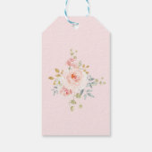 Étiquettes-cadeau Baby shower d'animaux de bois rose pâle (Dos)