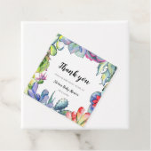 Étiquettes Cadeau Baby shower d'aquarelle de cactus succulent (En situation)