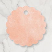 Étiquettes Cadeau Baby shower d'aquarelle or Peach (Dos)