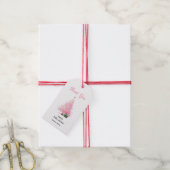 Étiquettes-cadeau Baby shower d'arbre d'hiver rose Merci (Avec de la ficelle)