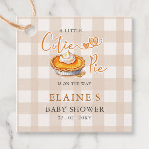 Étiquettes Cadeau Baby shower d'automne à tarte à tarte Citrouille L