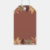 Étiquettes-cadeau Baby shower d'automne Citrouille aquarelle (Dos)