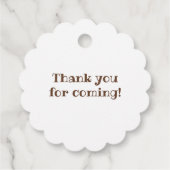 Étiquettes Cadeau Baby shower d'automne Cutie Pie (Dos)