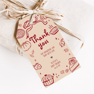 Étiquettes-cadeau Baby shower d'automne  d'automne Favoriser les éti