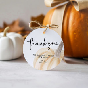 Étiquettes Cadeau Baby shower d'automne Petit Citrouille Tour