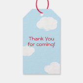 Étiquettes-cadeau Baby shower d'avion rétro (Dos)