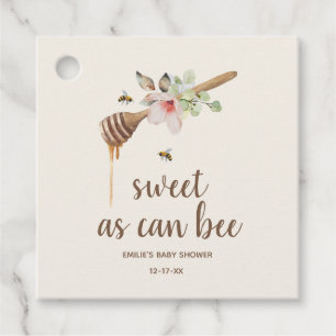 Étiquettes Cadeau Baby shower De Baguette De Miel Floral