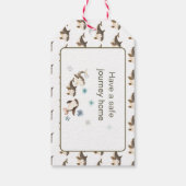 Étiquettes-cadeau Baby shower de baleines arctiques d'hiver (Dos)