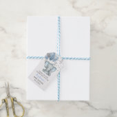 Étiquettes-cadeau Baby shower de Ballons éléphants mignons (Avec de laficelle)